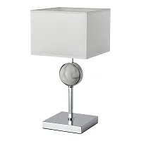 Настольная лампа Diva 2821-1T Favourite белая 1 лампа, основание хром металл в стиле классический 