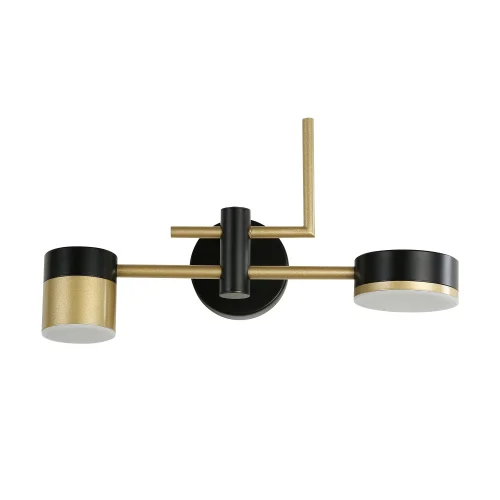 Бра LED Modul 4013-2W Favourite золотой чёрный на 2 лампы, основание чёрное в стиле современный  фото 2