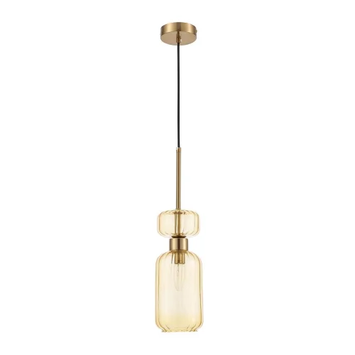 Светильник подвесной Gloss 1141/1S Amber Escada янтарный 1 лампа, основание медь в стиле современный 