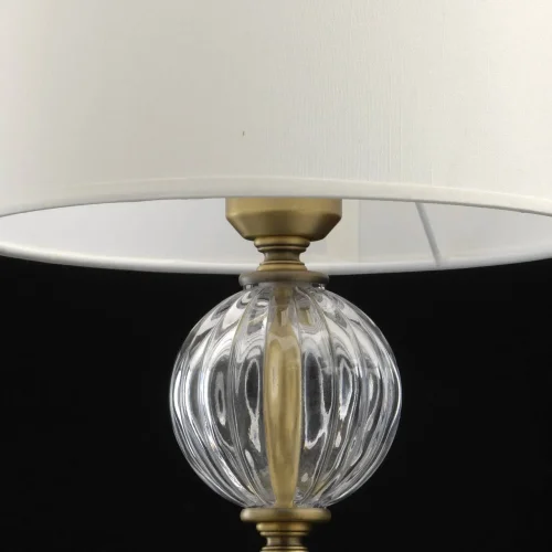 Настольная лампа Оделия 619031001 Chiaro белая 1 лампа, основание латунь стекло металл в стиле классический  фото 4