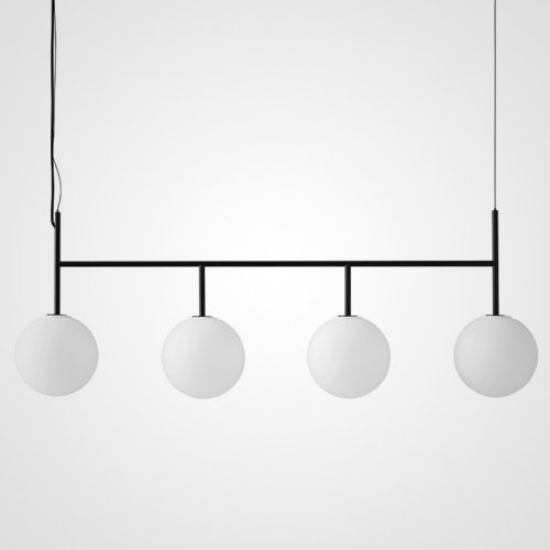 Светильник подвесной AUSTERE 140541-26 ImperiumLoft белый 4 лампы, основание латунь в стиле минимализм 