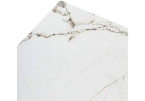 Керамический стол Corner 120 gloss golden jade solid ceramic / white 593874 Woodville столешница белая из керамика фото 3