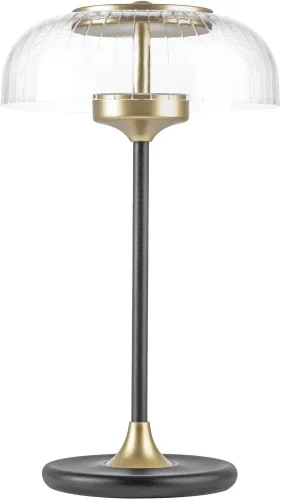 Настольная лампа LED Acrile 738973 Lightstar прозрачная 1 лампа, основание золотое чёрное металл в стиле современный хай-тек минимализм 
