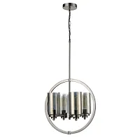 Светильник подвесной Chiedo 441 VL4075P04 Vele Luce прозрачный серый серебряный на 4 лампы, основание серебряное в стиле классический 