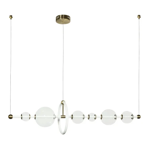 Светильник подвесной LED Alpha 10126/1200 LOFT IT прозрачный на 2 лампы, основание золотое в стиле современный шар