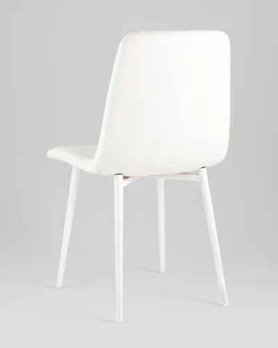 Стул Одди экокожа белый белые ножки УТ000039991 Stool Group, белый/экокожа, ножки/металл/белый, размеры - *840**** фото 5