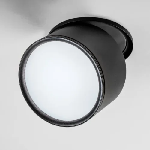 Светильник точечный LED Acuto 215857 Lightstar чёрный на 1 лампу, основание чёрное в стиле современный круглый фото 2