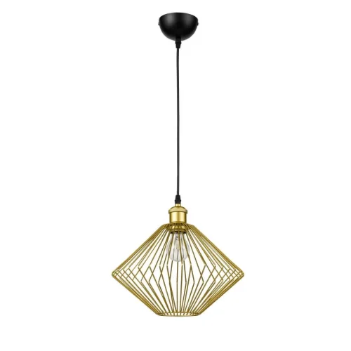 Светильник подвесной Gorgon VL5384P01 Vele Luce золотой на 1 лампу, основание чёрное в стиле современный фото 3