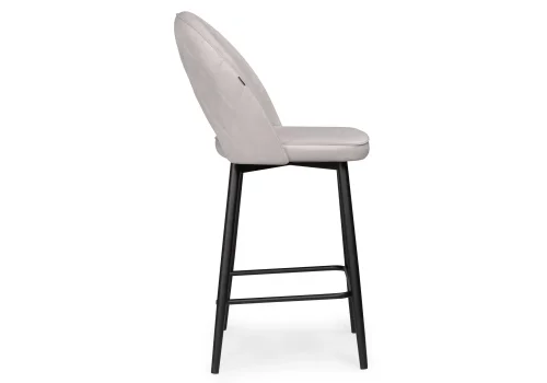 Полубарный стул Клэйн MR -28 / черный 532412 Woodville, серый/велюр, ножки/металл/чёрный, размеры - ****500*550 фото 3