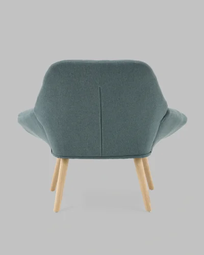 Кресло Олби Квадро зелёный УТ000040098 Stool Group, зелёный/шенилл, ножки/массив гевеи/бежевый, размеры - *830****мм фото 4