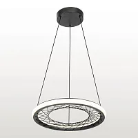 Светильник подвесной LED Macon LSP-7305 Lussole чёрный на 1 лампу, основание чёрное в стиле хай-тек современный 