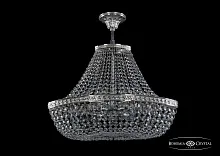 Люстра потолочная хрустальная 19113/H1/55IV Ni Bohemia Ivele Crystal прозрачная на 6 ламп, основание никель в стиле классический sp
