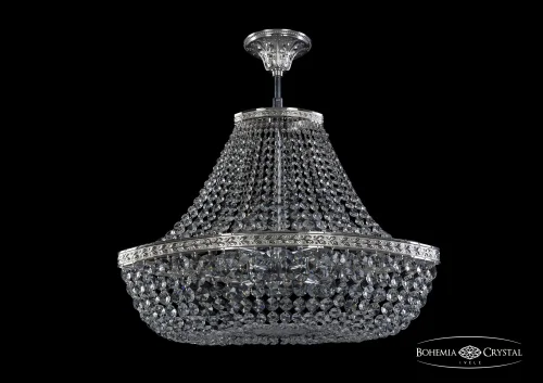 Люстра потолочная хрустальная 19113/H1/55IV Ni Bohemia Ivele Crystal прозрачная на 6 ламп, основание никель в стиле классический sp