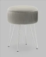 Пуф Астор серебристый, серебряные ножки УТ000041380 Stool Group на 1 , основание в стиле современный 