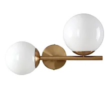 Бра FELIZ AP2 BRONZE/WHITE Crystal Lux белый 2 лампы, основание бронзовое в стиле современный 