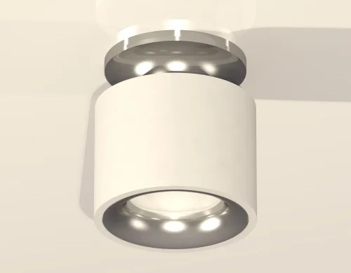Светильник накладной Techno spot XS7510081 Ambrella light белый 1 лампа, основание серебряное в стиле современный хай-тек круглый фото 2