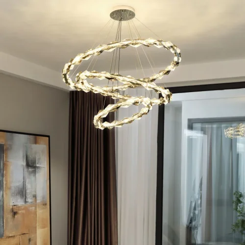 Люстра подвесная JENNIFER D40+60 219976-23 ImperiumLoft прозрачная на 2 лампы, основание хром в стиле современный минимализм фото 6 Люстра подвесная JENNIFER D40+60 219976-23 ImperiumLoft прозрачная на 2 лампы, основание хром в стиле современный минимализм фото 6