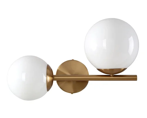 Бра FELIZ AP2 BRONZE/WHITE Crystal Lux белый на 2 лампы, основание бронзовое в стиле современный 