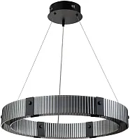 Светильник подвесной LED с пультом Lucen 4007/02/06P Stilfort серый чёрный 1 лампа, основание чёрное в стиле современный с пультом