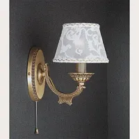 Бра с выключателем A 7432/1  Reccagni Angelo белый 1 лампа, основание античное бронза в стиле классический 