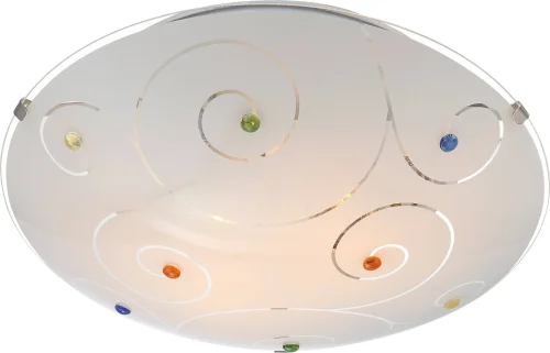 Светильник потолочный FULVA 40983-2 Globo белый 2 лампы, основание матовое никель в стиле модерн 