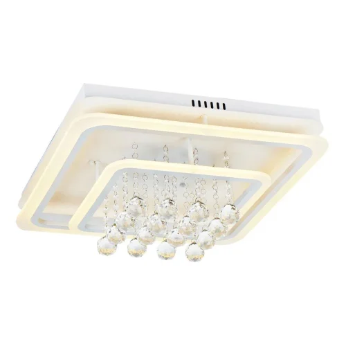 Светильник потолочный LED с пультом 10206/2LED Escada белый на 1 лампу, основание белое в стиле современный квадраты