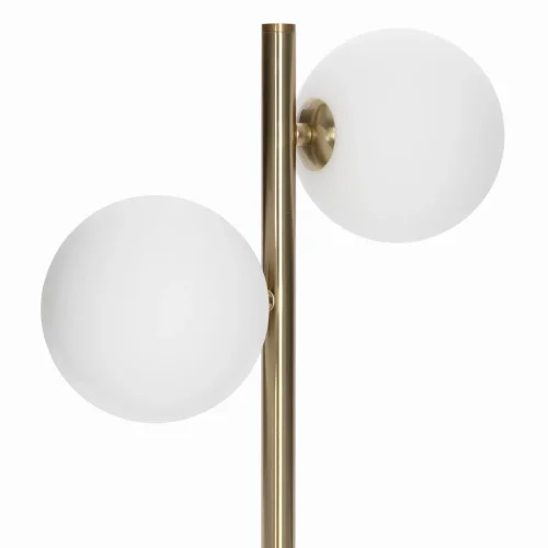 Настольная лампа Рунд CL205820N Citilux белая 2 лампы, основание бронзовое металл в стиле современный молекула шар фото 4