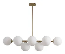 Люстра потолочная Сида 07508-10,20 Kink Light белая на 10 ламп, основание бронзовое в стиле современный молекула шар