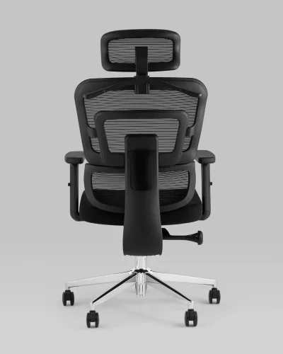 Кресло офисное TopChairs Techno черный УТ000037110 Stool Group, чёрный/ткань, ножки/металл/хром, размеры - 520*1240***680*690 фото 4