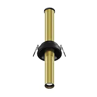 Светильник точечный LED Focus T C140RS-L300-7W4K-BBS Maytoni латунь 1 лампа, основание латунь чёрное в стиле современный хай-тек трубочки