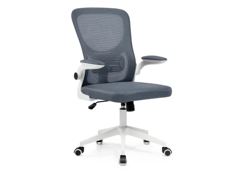 Компьютерное кресло Konfi dark gray / white 15328 Woodville, серый/сетка ткань, ножки/металл/белый, размеры - *1110***600*660