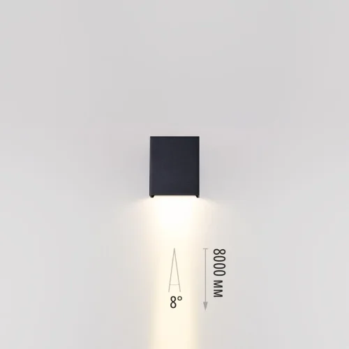 Настенный светильник ЛЕД уличный Эрроу (Arrow) 7188/5WL Odeon Light уличный IP65 чёрный на 1 лампу, плафон чёрный в стиле хай-тек ЛЕД