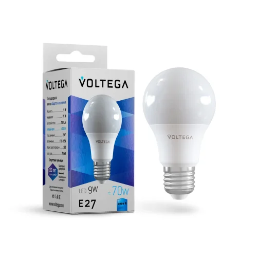 Лампа LED Simple 8443 Voltega VG2-A2E27cold9W  E27 9вт