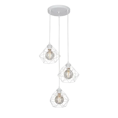 Светильник подвесной V4258-0/3S Vitaluce без плафона на 3 лампы, основание белое в стиле лофт Светильник подвесной V4258-0/3S Vitaluce без плафона на 3 лампы, основание белое в стиле лофт
