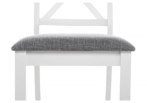 Деревянный стул Bern butter white / grey 11768 Woodville, серый/ткань, ножки/дерево/белый, размеры - ****460*530 фото 7