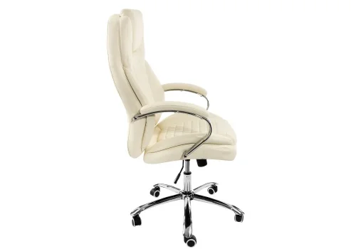 Компьютерное кресло Herd cream 1866 Woodville, бежевый/искусственная кожа, ножки/металл/хром, размеры - *1430***690*770 фото 5