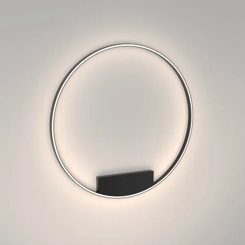 Светильник потолочный LED Rim MOD058CL-L65BK Maytoni чёрный 1 лампа, основание чёрное в стиле современный хай-тек минимализм кольца фото 4