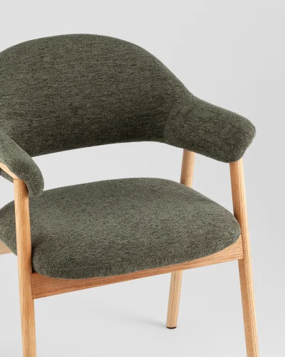 Стул обеденный Tavu с деревянными ножками, зеленый УТ000041726 Stool Group, /, ножки//, размеры - ***** фото 5