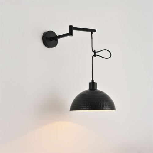 Бра Armina 8321/1W Lumion чёрный на 1 лампу, основание чёрное в стиле лофт фото 4