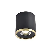 Светильник накладной LED Prakash 3086-2C Favourite чёрный 1 лампа, основание чёрное в стиле модерн круглый