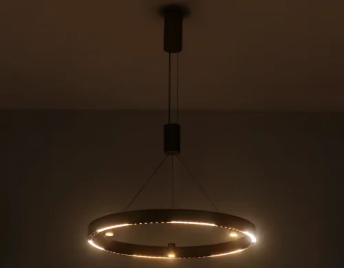 Светильник подвесной LED FL5846 Ambrella light золотой 1 лампа, основание золотое в стиле современный хай-тек кольца фото 4