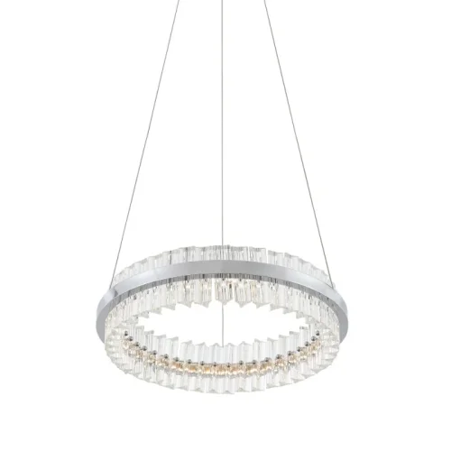 Светильник подвесной LED Cherio SL383.103.01 ST-Luce прозрачный на 1 лампу, основание хром в стиле современный фото 3