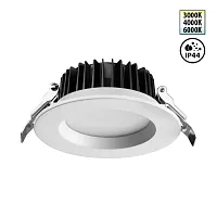 Светильник точечный LED Drum 359413 Novotech белый на 1 лампу, основание белое в стиле современный хай-тек круглый
