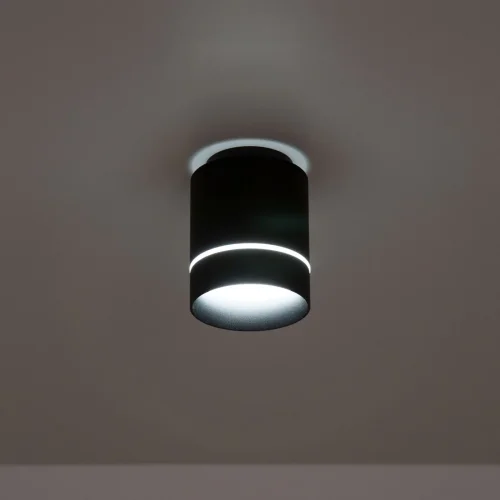 Светильник накладной LED Борн CL745011N Citilux чёрный 1 лампа, основание чёрное в стиле хай-тек современный круглый фото 3