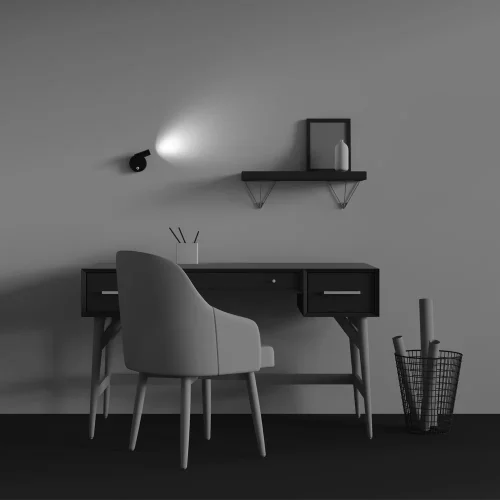 Бра с выключателем LED Twist C079WL-L3B3K Maytoni чёрный на 1 лампу, основание чёрное в стиле современный хай-тек для чтения фото 6