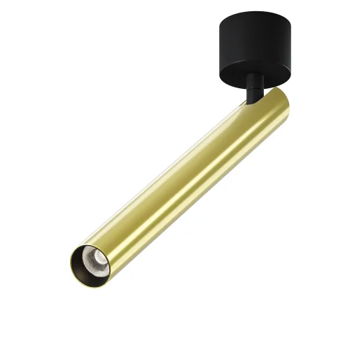 Спот с 1 лампой LED Focus T C141CL-L300-6W3K-BBS Maytoni латунь LED в стиле современный хай-тек трубочки