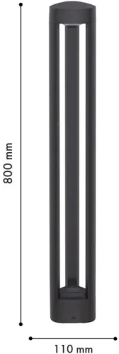 Парковый светильник LED Portal 4747-1F Favourite уличный IP54 чёрный на 1 лампу, плафон чёрный в стиле современный LED фото 2