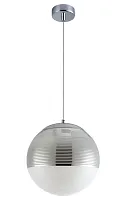 Светильник подвесной OPTIMA SP1 CHROME D300 Crystal Lux хром белый 1 лампа, основание хром в стиле современный шар