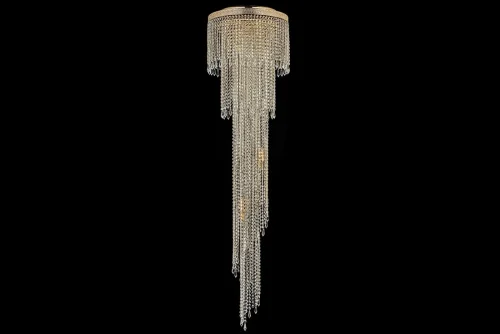Люстра каскадная Santa E 1.8.40.600 N Arti Lampadari прозрачная на 8 ламп, основание никель в стиле классический  фото 3