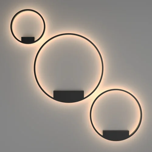 Светильник потолочный LED Rim MOD058CL-L50B3K Maytoni чёрный 1 лампа, основание чёрное в стиле современный хай-тек минимализм кольца фото 3